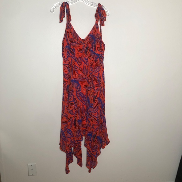 Alexis x Target Orange floral asymmetrical dress size M - Picture 4 of 11